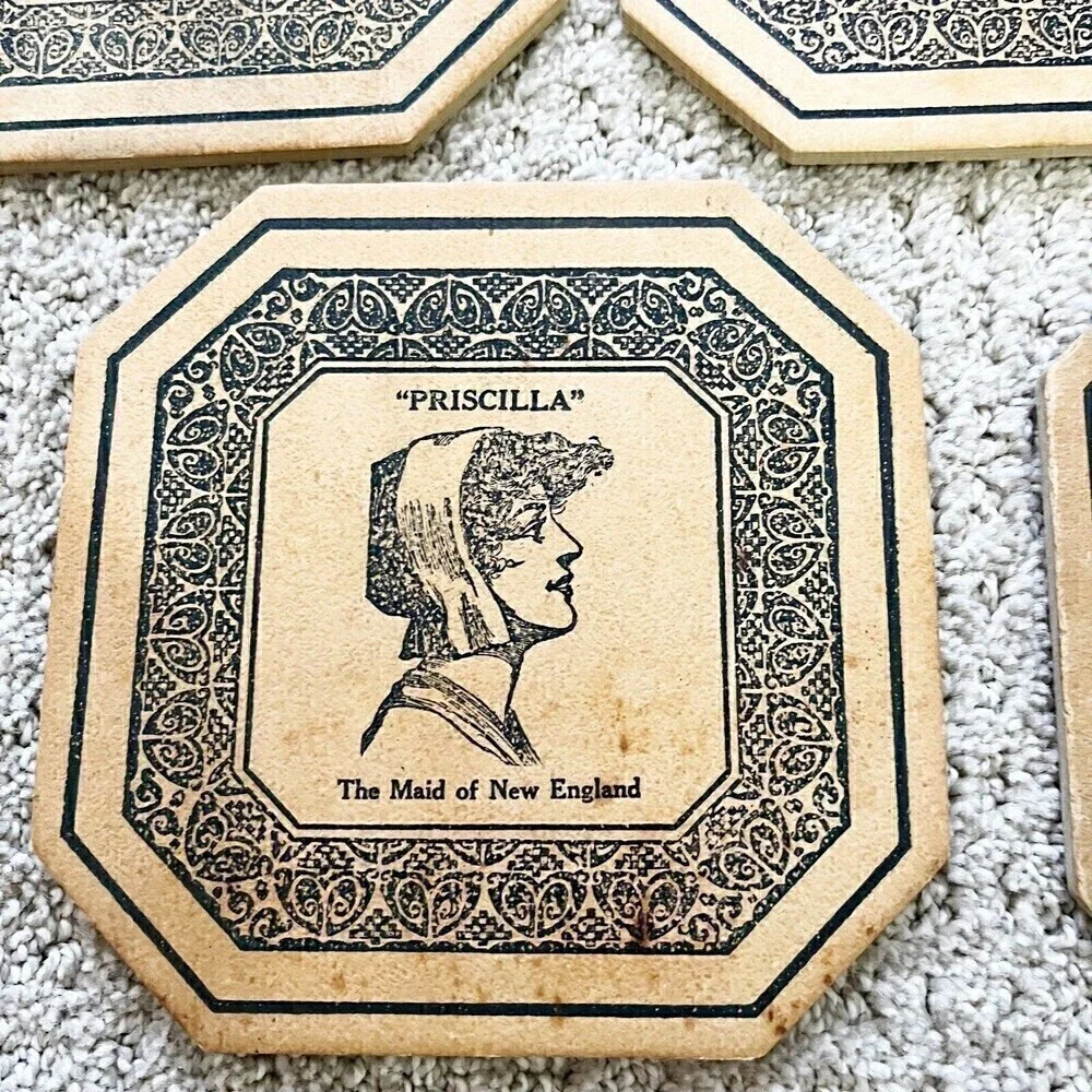 9x Dutch Boy Girl Trivet Advertising Cork Priscilla England Mpls Minnesota Iowa